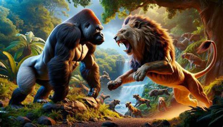 Can a gorilla beat a lion?
