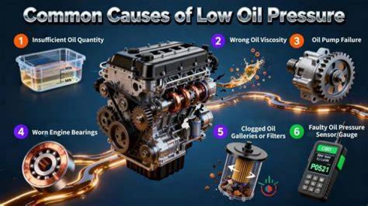 Can low oil pressure cause knocking?