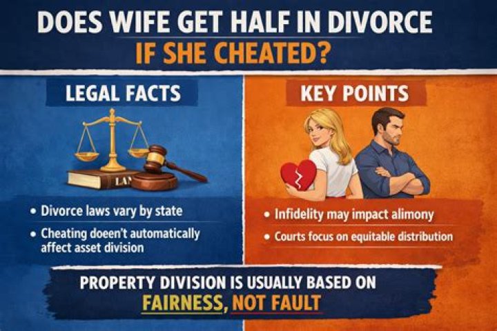 Does wife get half in divorce?