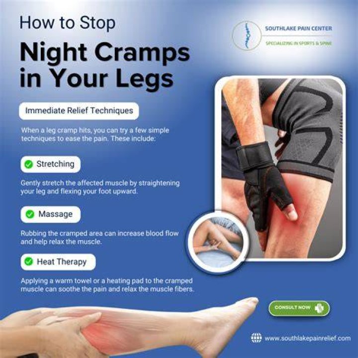 How can I stop my legs from cramping at night?