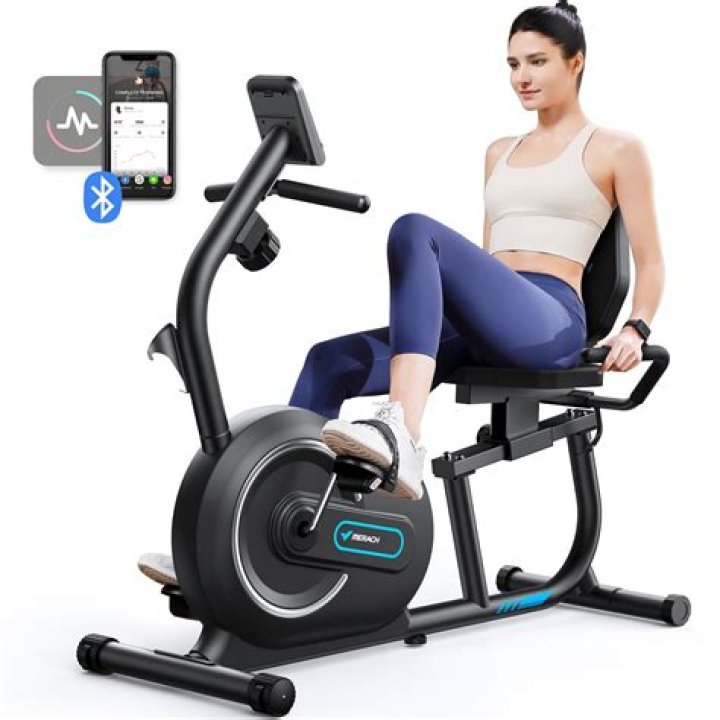 How do I start exercising on a recumbent bike?