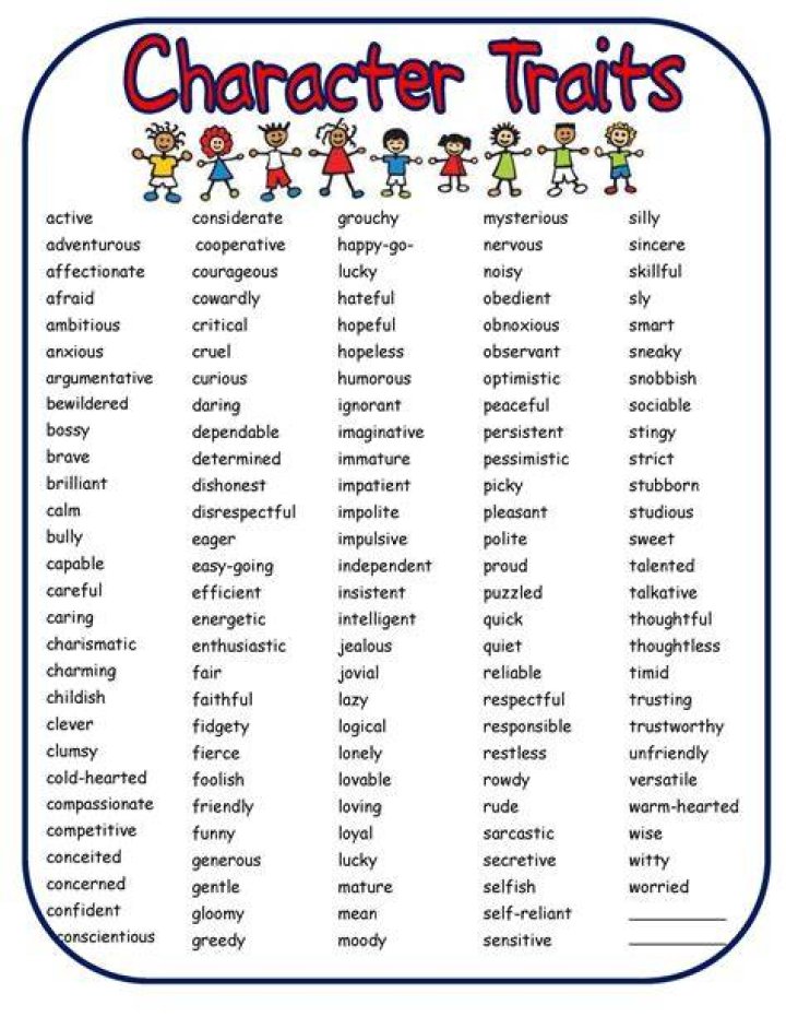 How do you teach a child character traits?