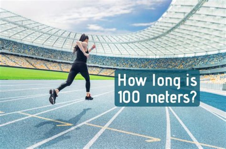 How far is 100 m on a track?