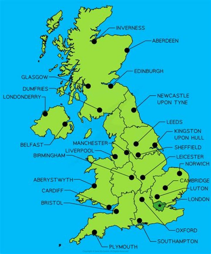 How many cities are in the UK?