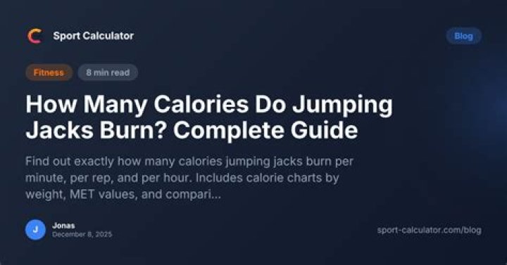 How many jumping jacks burn 50 calories?