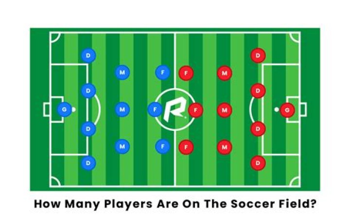 How many soccer players should each team have on the field?