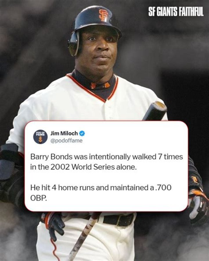How many times did Barry Bonds get intentionally walked?