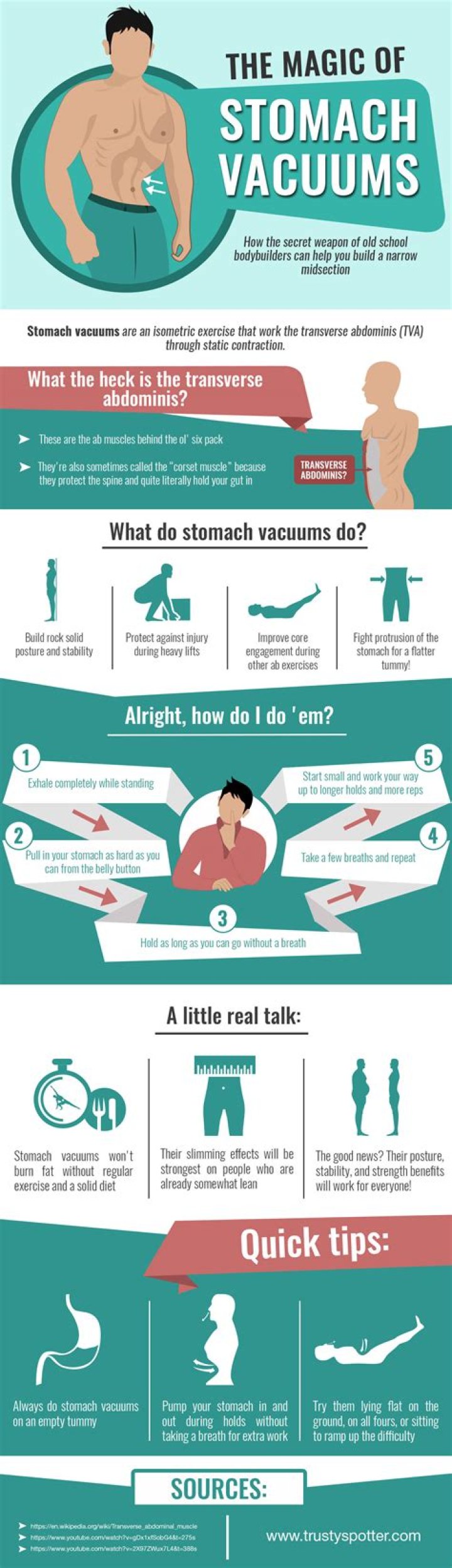 How many times should I do stomach vacuums?