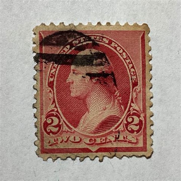 How much is a red 2 cent George Washington stamp worth?