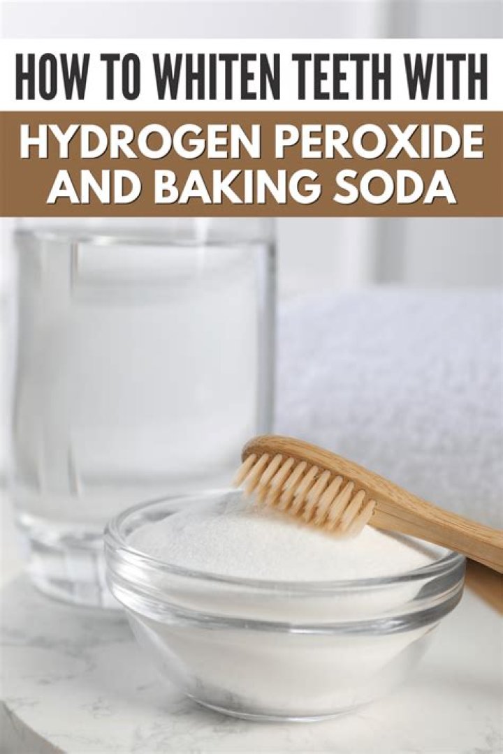 How often should you brush with hydrogen peroxide and baking soda?