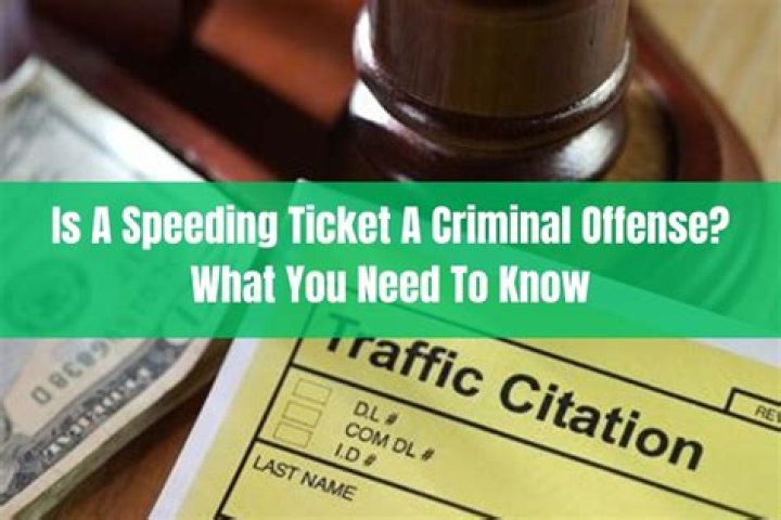 Is a speeding ticket a criminal offense?