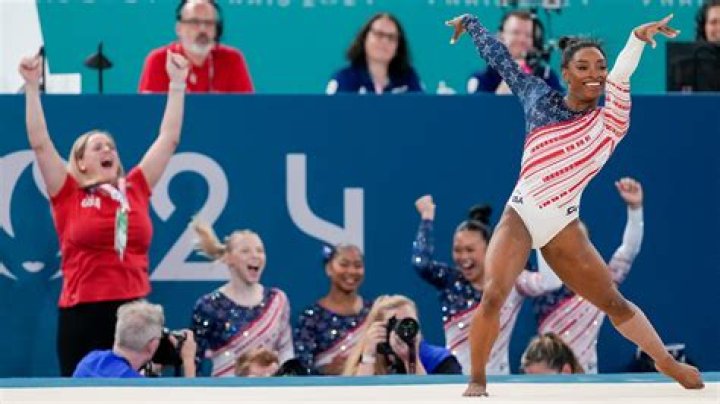What do gymnasts write on the beam?