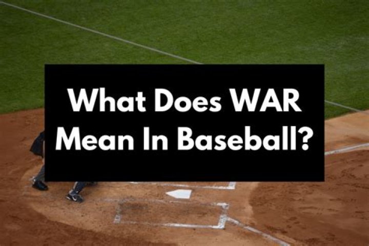 What does war mean in baseball?