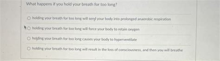 What happens if you hold your breath for too long?