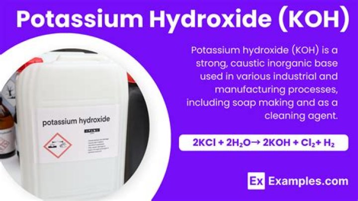 What is acidity of potassium hydroxide?
