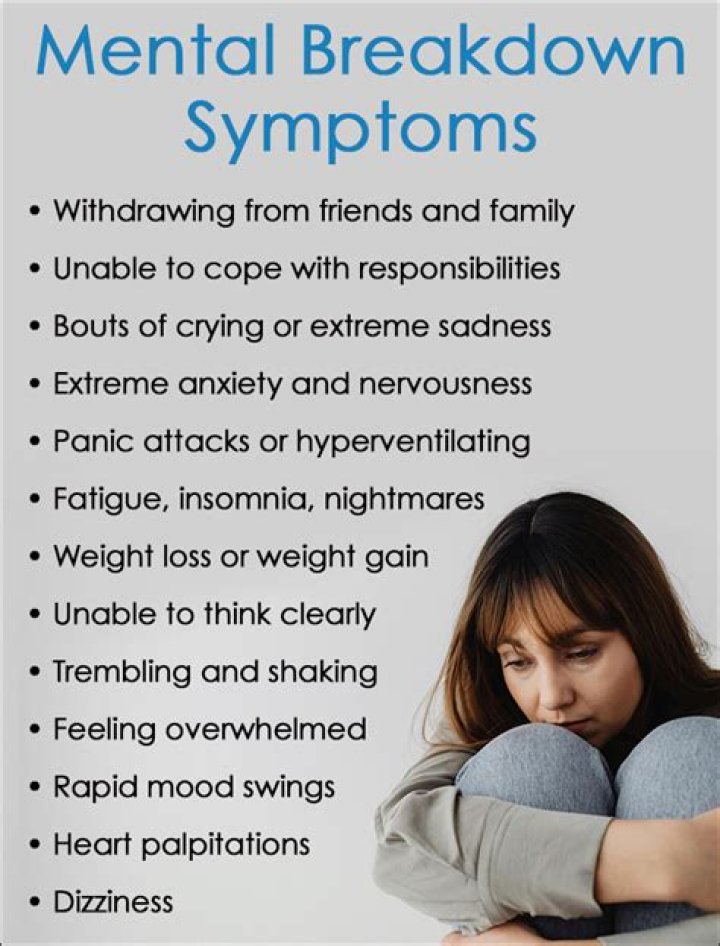 What is an example of a mental breakdown?