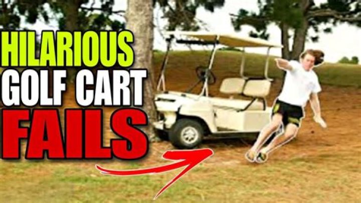 What should you never do when driving the golf cart?