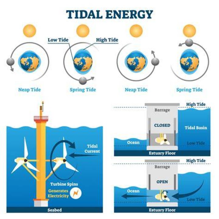 What turbine is used in tidal energy?