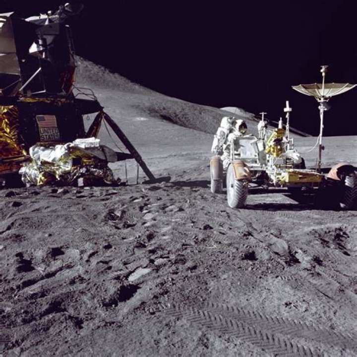 What was left on the moon?