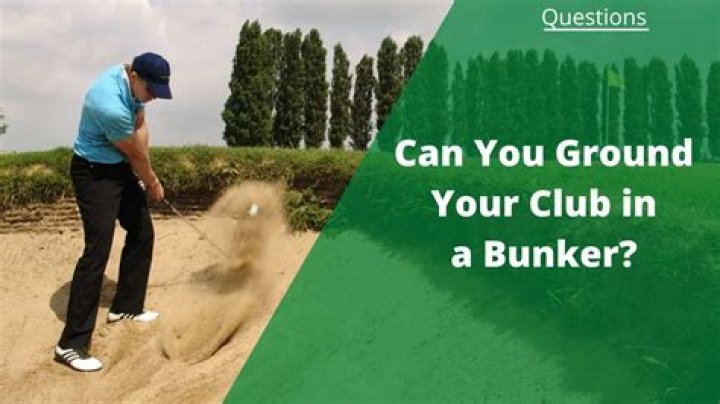 When can you not ground your club in golf?