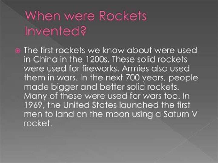When were rockets invented?