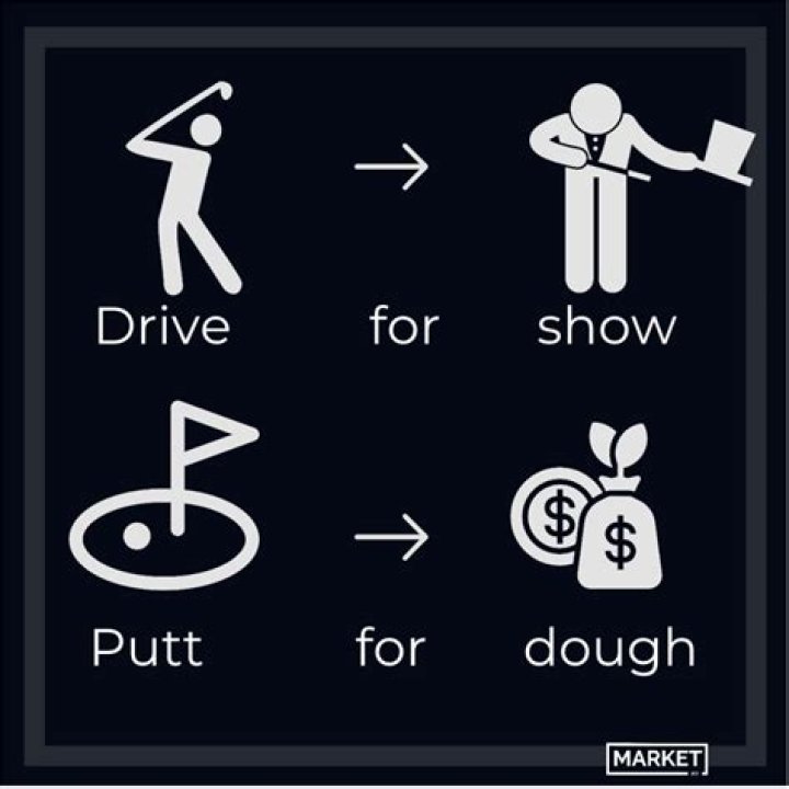 Who coined the phrase Drive for show putt for dough?