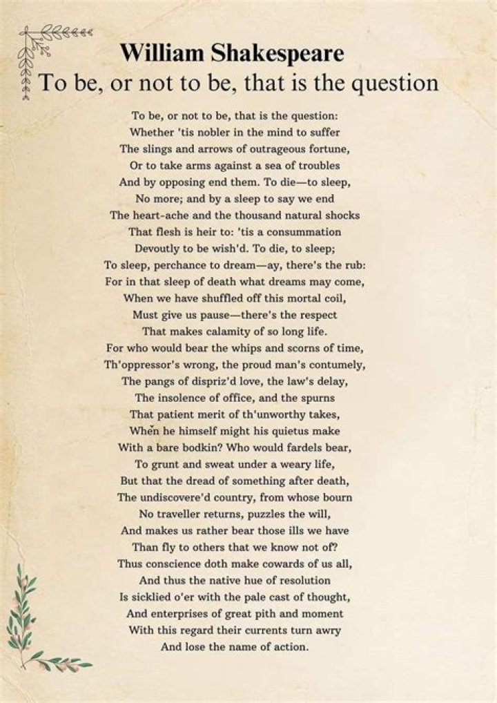 Who is the most famous poem?