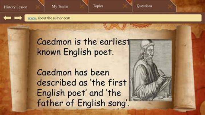 Who was the first English poet?