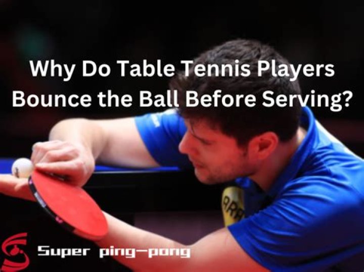 Why do table tennis players stare at the ball when serving?